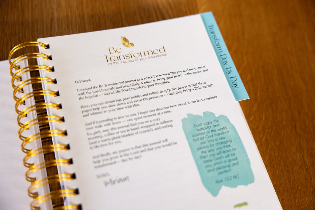 Be Transformed - By The Renewing of Your Mind Journal - Paper & Purpose