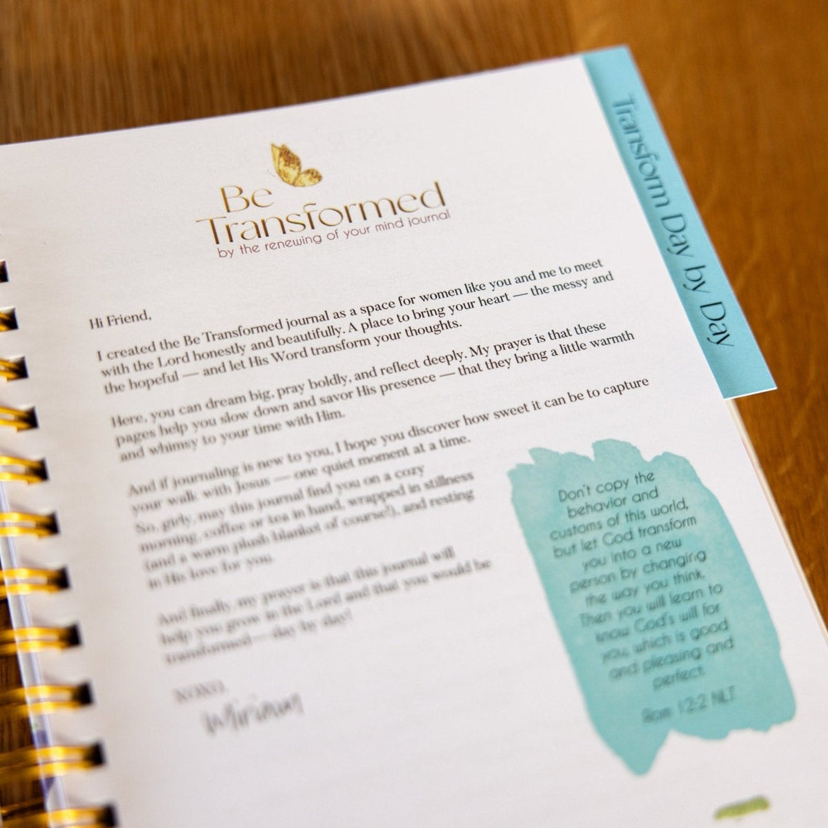 Be Transformed - By The Renewing of Your Mind Journal - Paper & Purpose
